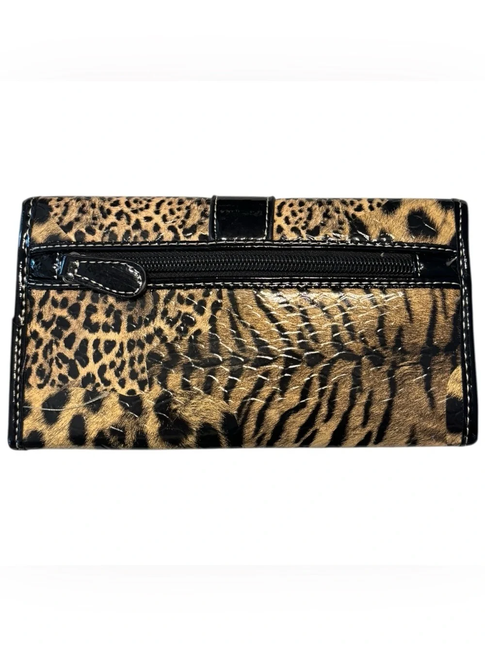 🐆 Vintage Y2K Mixed Animal Print Patent Wallet 🐅